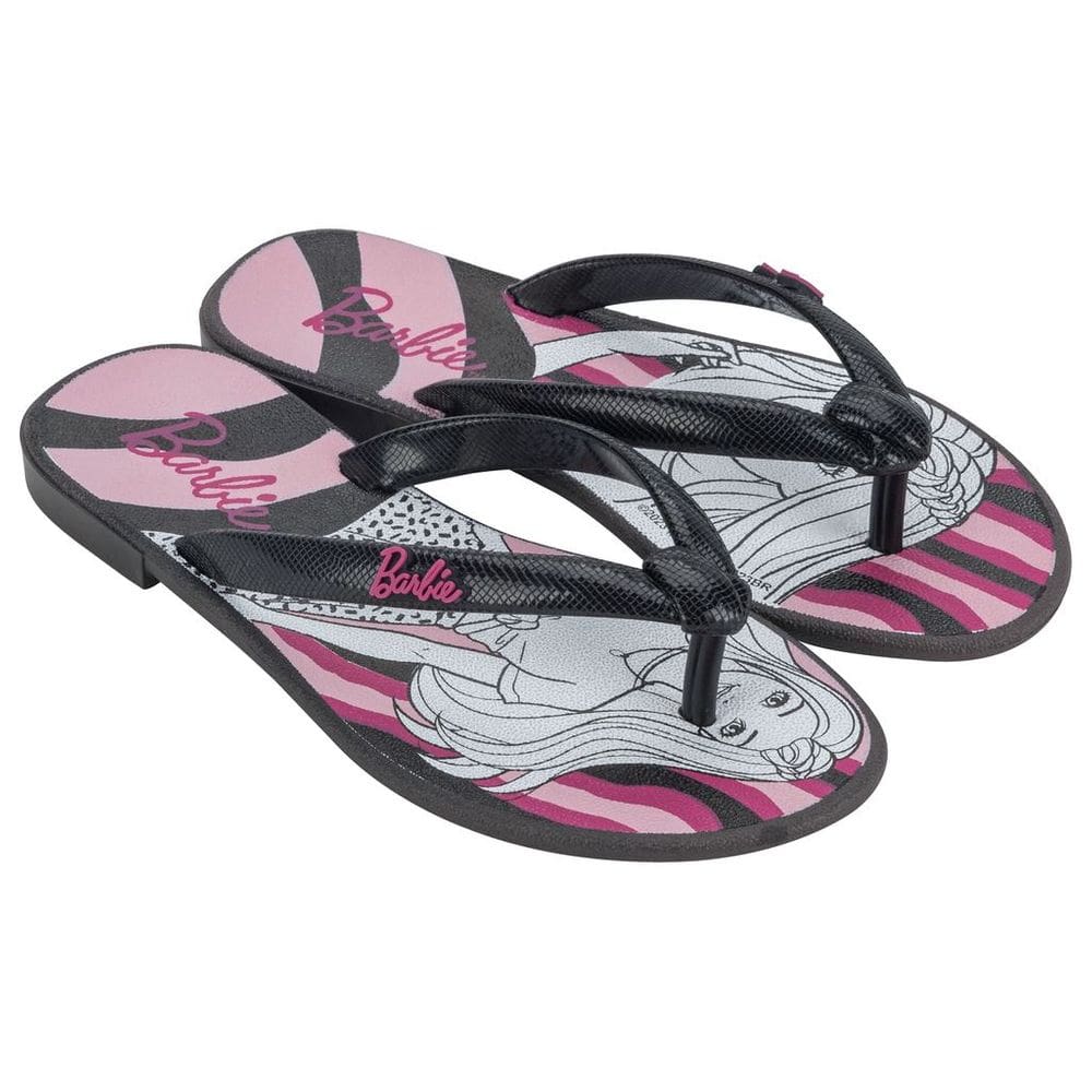 Chinelo Infantil Menina Grendene Kids Barbie Star Rasteiro