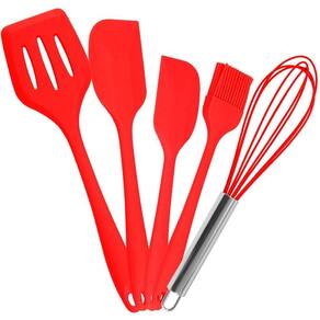 Kit Utensílios Silicone Cozinha 5 Peças