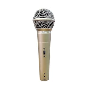 Microfone Leson Ls-58 Metalico Champanhe Cardioide Cabo 5 Metros