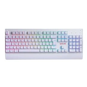 Teclado Mecânico Gamer Redragon Kala Branco Rgb Switch Blue