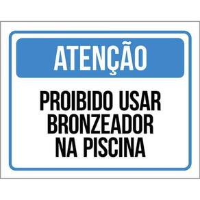 Kit 10 Placa Usar Bronzeador Na Piscina 36X46