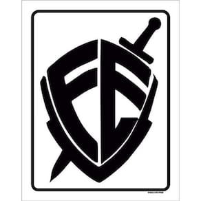 Kit 10 Placas Escudo Fé 36X46