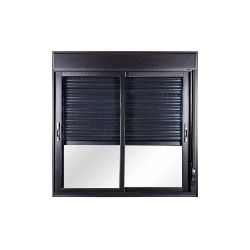 Janela de Aluminio Persiana Integrada 100x150cm com Controle 2 Folhas Topsul Preto
