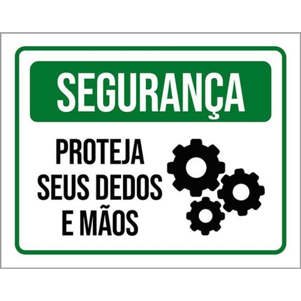 Kit 3 Placa Segurança Proteja Seus Dedos E Mãos 36X46