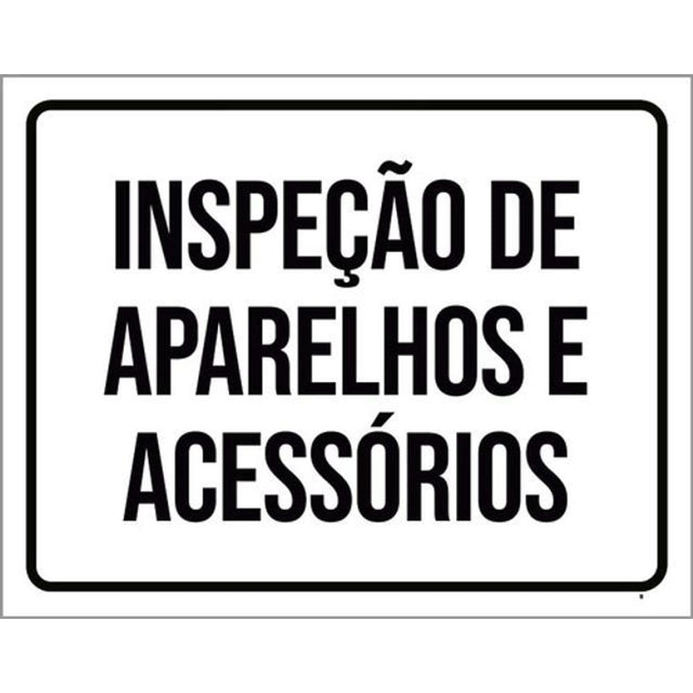 Kit 3 Placas Inspeção De Aparelhos Acessórios 36X46