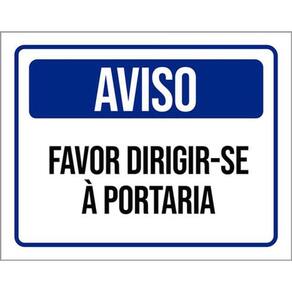 Kit 3 Placas De Aviso Favor Dirigir-Se Á Portaria 36X46