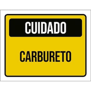 Kit 10 Placas Cuidado Carbureto Amarela 36X46