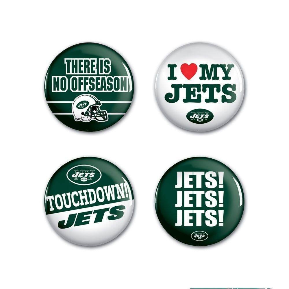 4 Bottons Pins New York Jets Nfl