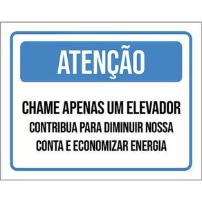 Kit 3 Placa Chame Elevador Contribua Conta Energia 36X46