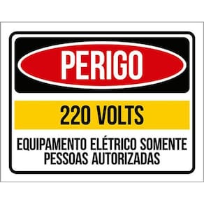 Kit 10 Placa 220 Volts Somente Pessoautorizadas36X46