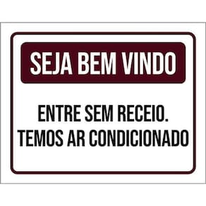 Kit 3 Placas Entre Sem Receio Temos Ar Condicionado 36X46
