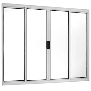 Janela de Aluminio de Correr 120x150cm 4 Folhas Centrais Topsul Esquadrisul Preto