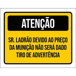 Kit 3 Placas Atenção Ladrão Preço Advertência 36X46