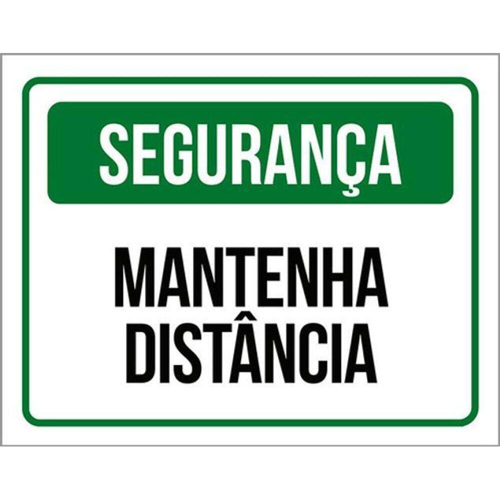 Kit 3 Placas De Segurança Mantenha Distância 36X46