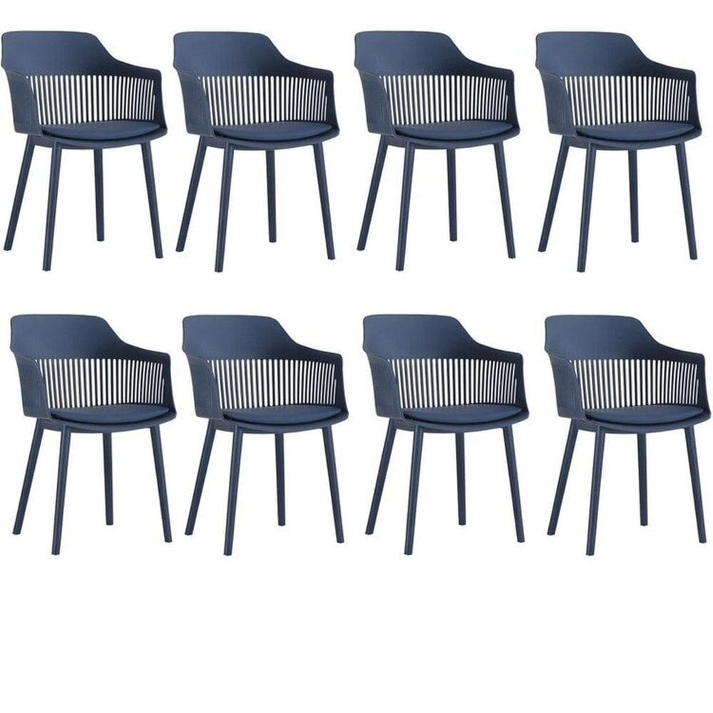 Kit com 8 Cadeiras para Sala de Jantar Marcela Azul
