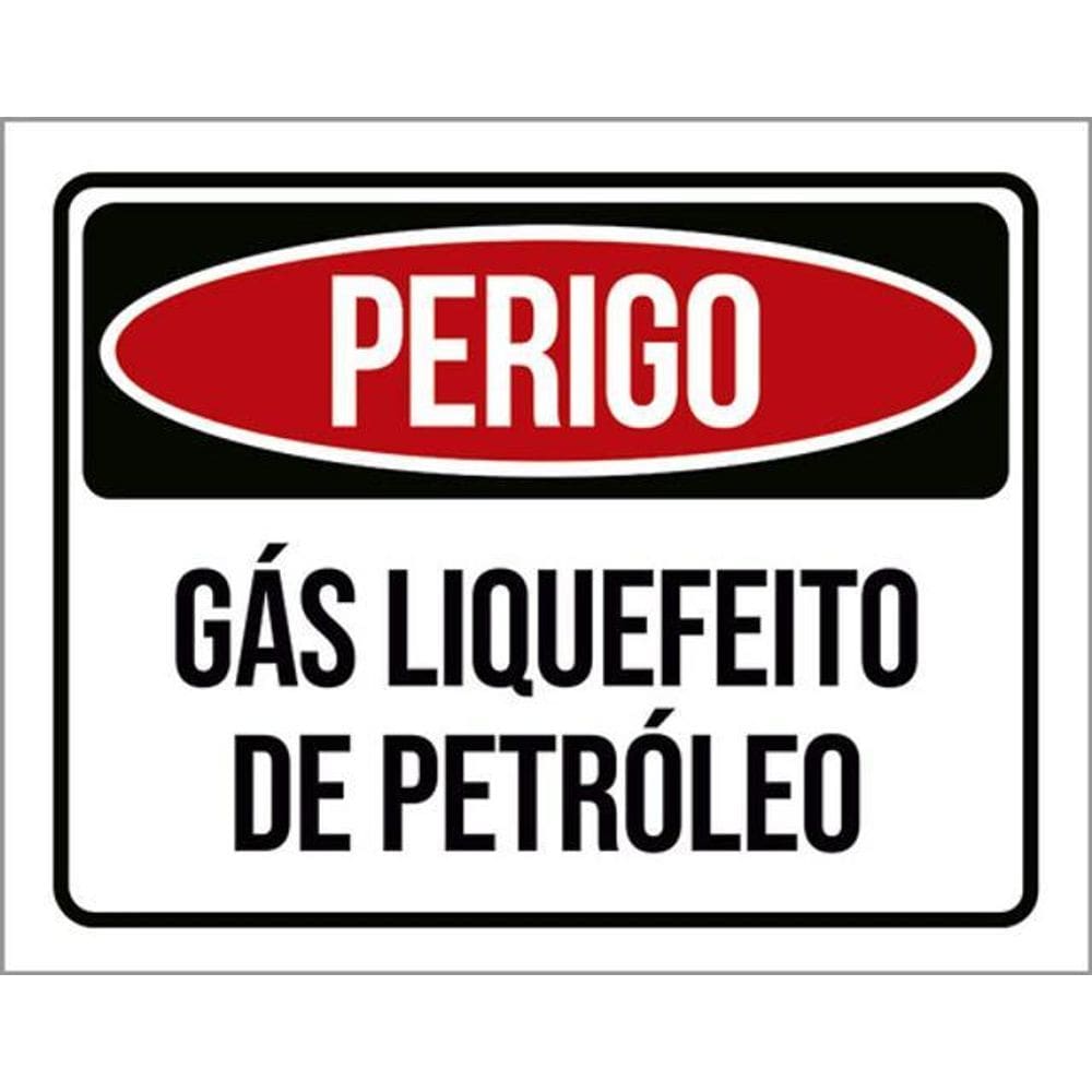 Kit 10 Placas Perigo Gás Liquefeito Petróleo 36X46