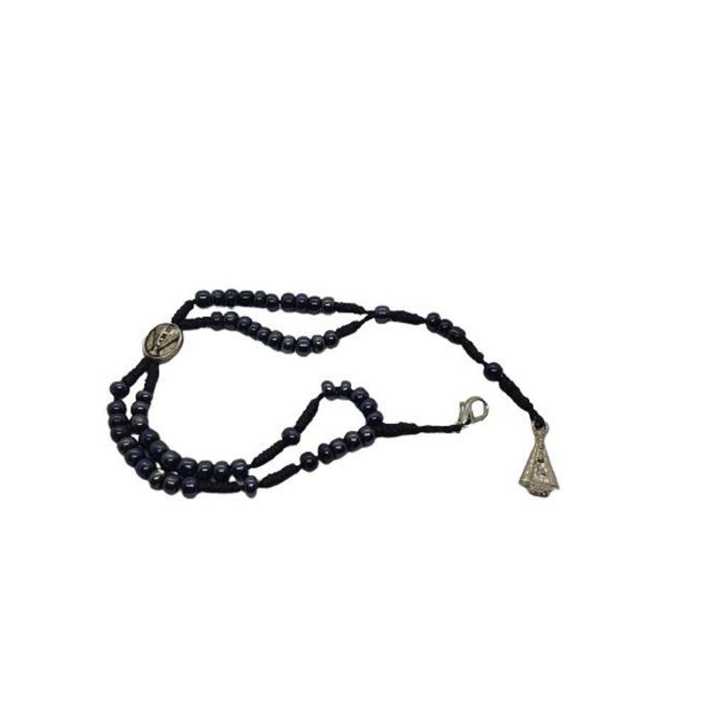 Terço Pulseira Nossa Senhora Hematita