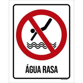 Kit 5 Placas Água Rasa Desenho 36X46