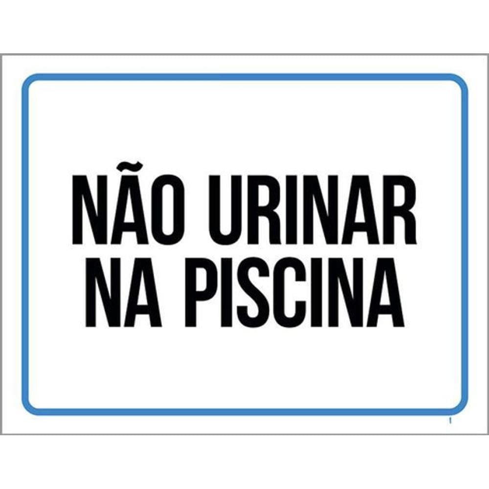 Kit 5 Placas De Atenção Não Urinar Na Piscina 36X46