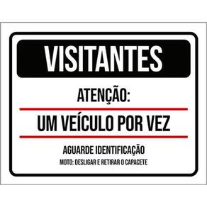 Kit 5 Placas Moradores Veículo Por Vez Identificação 36X46
