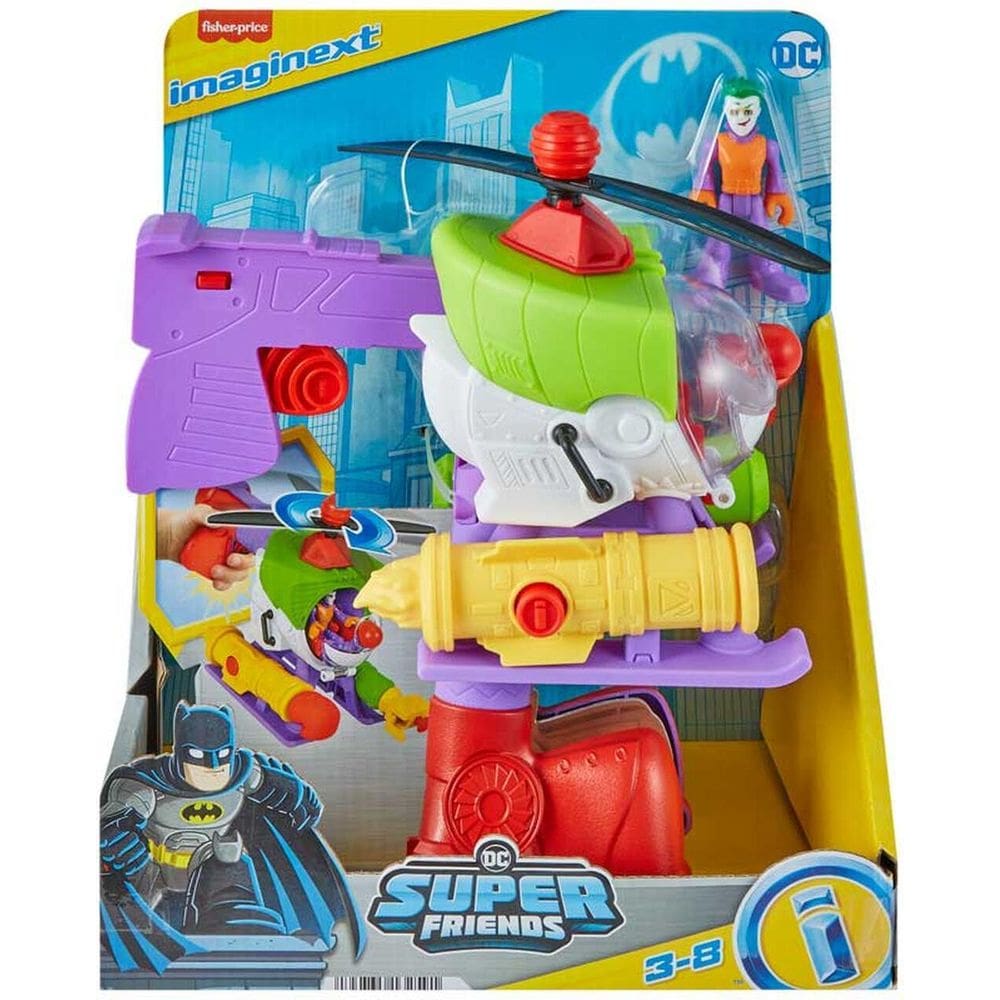 Boneco Coringa E Robô Helicóptero Batalha Imaginext Mattel