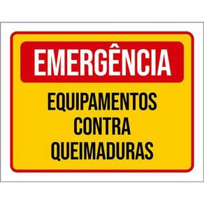 Kit 5 Placas Emergência Equipamento Queimaduras 36X46