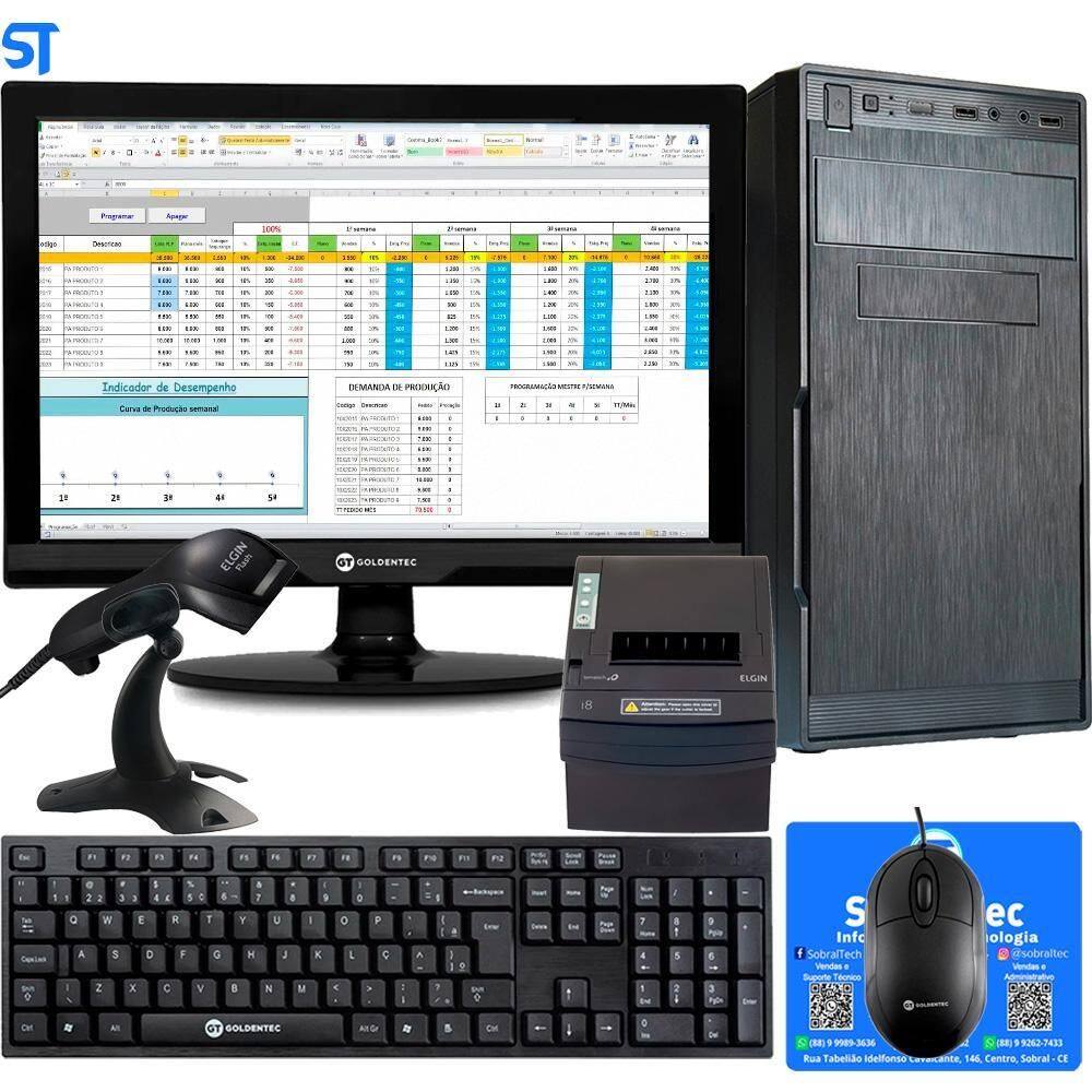 Kit Pc Pdv I3-Ssd 120Gb-8Gb Ram-Mon 19-Imp. Térmica