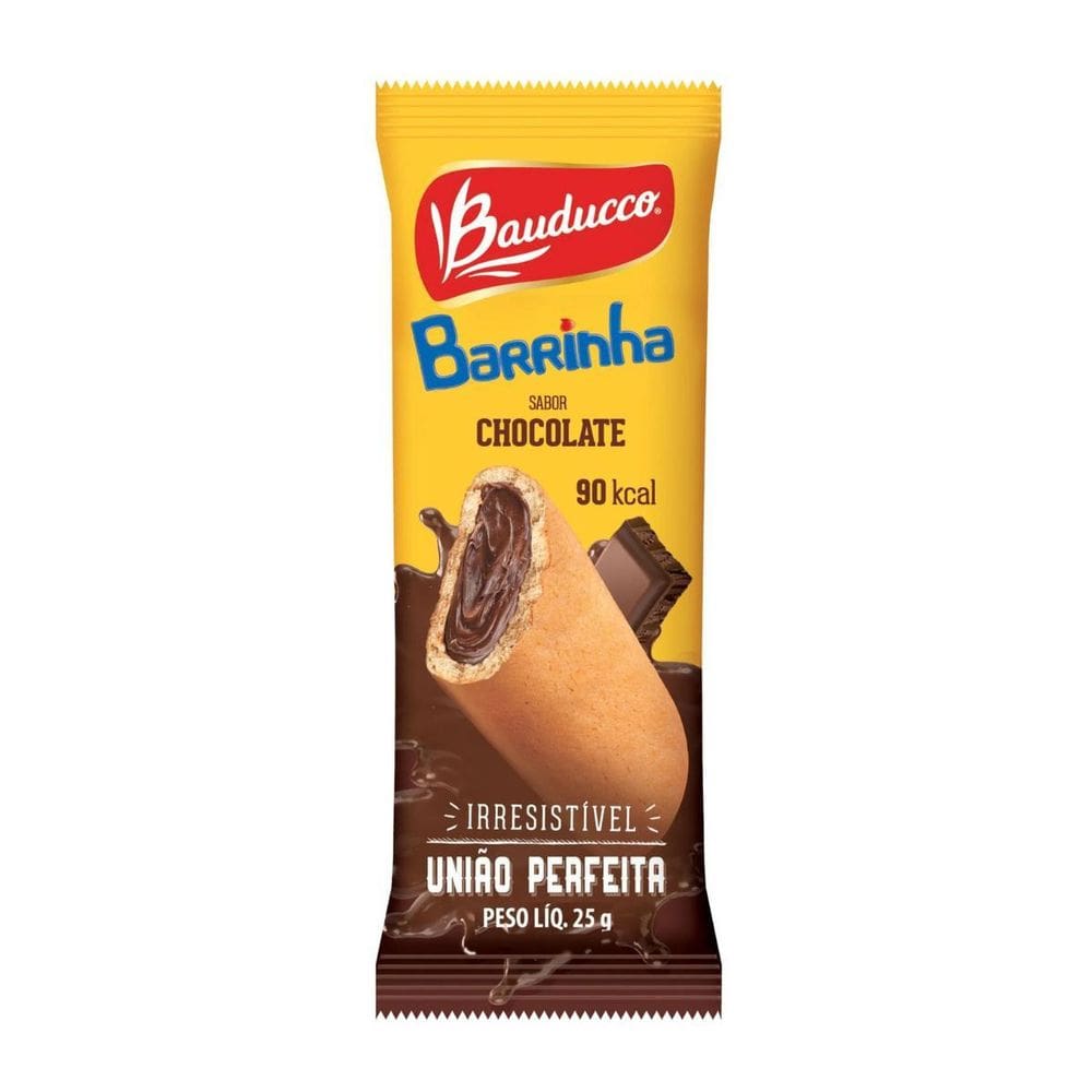 Barrinha Recheio Chocolate Bauducco 25G