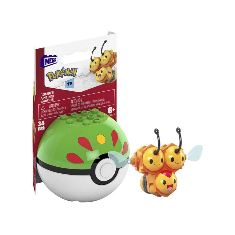 Pokemon Combee Pokebola Mega Construx - Mattel Hkt14
