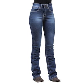 Calça Jeans Feminina Azul Escuro Boot Cut Wrangler 36311