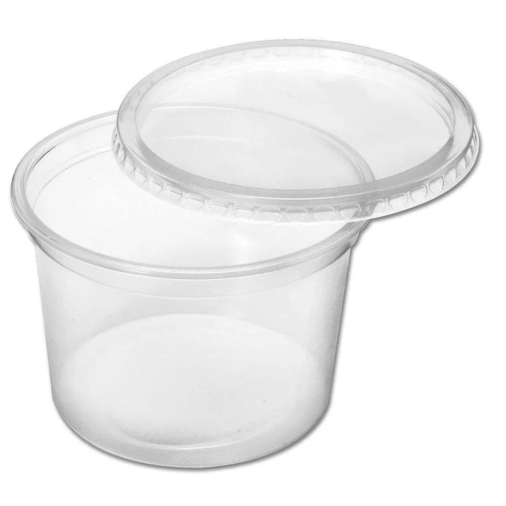 Pote Plástico Redondo Com Tampa Bolo De Pote 500Ml C/288