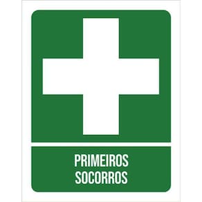 Kit 3 Placas Setor Verde Primeiros Socorros 36X46