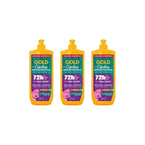 Creme Para Pentear Niely Gold 500Ml Cachos-Kit C/3Un