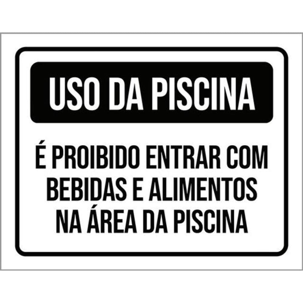 Kit 3 Placas Proibido Entrar Bebidas Alimentos 36X46