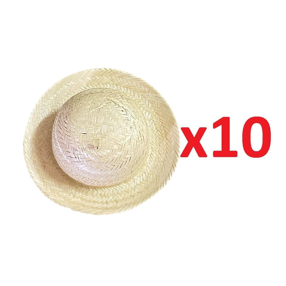 10 Un Mini Chapéu Palha Decoração Festa Junina 25,5Cm