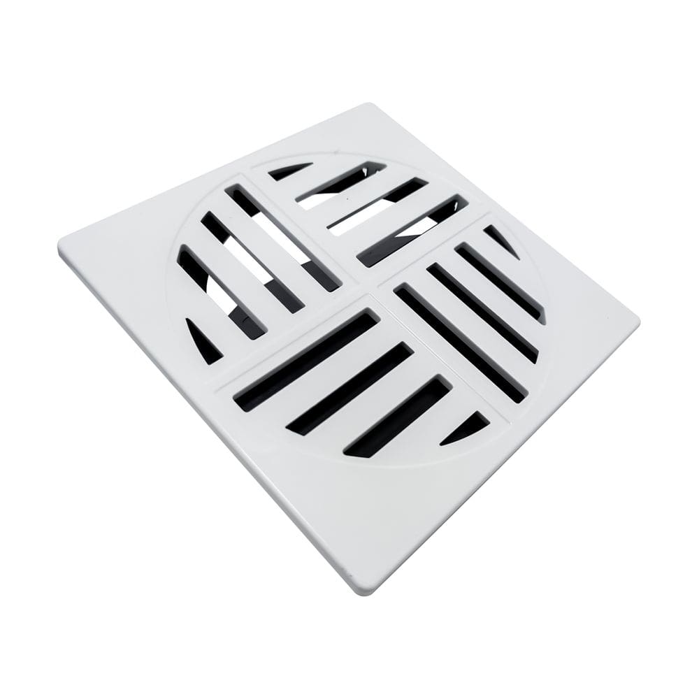 Ralo Anti-inseto Quadrado 15x15cm Lavatório Banheiro Branco