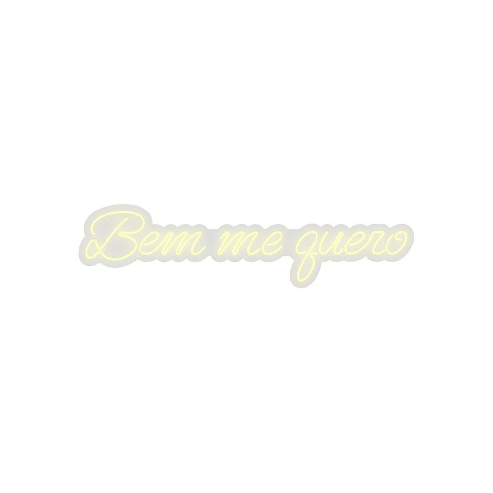 Neon Led Em Acrílico Bem Me Quero Branco Quente 0,80X0,20