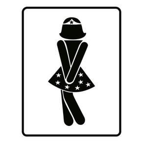 Kit 3 Placas Banheiro Feminino Mulher 36X46