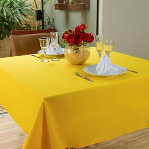 Toalha Mesa 8 Lugares Sala Jantar Oxford Lisa 2,80M Amarelo