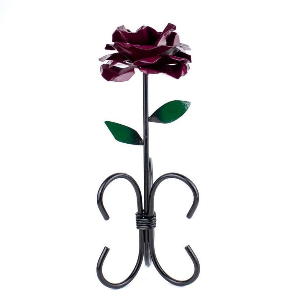 Porta Velas Votiva E Palito Rosa Metal 30Cm - Escolha A Cor