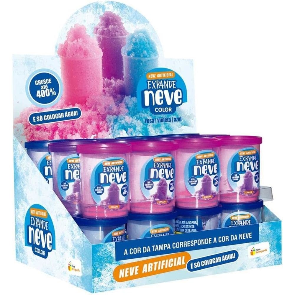 Neve Artificial Expande Neve Color 24 Unidades Gelele
