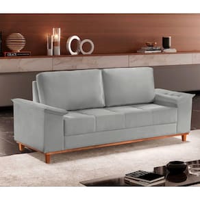 Sofá Ravena Veludo 03 Lugares D28 Meu Sofá Online B026 Veludo Prata