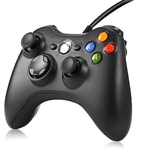 Manete Usb Com Fio Compatível Com Xbox 360 Pc E Celular Botões Sensíveis De Alta Precisão