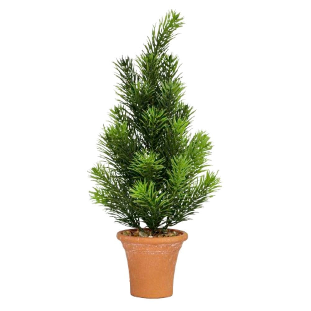 Vaso Plástico Com Pinheiro Natal 41 cm Magizi