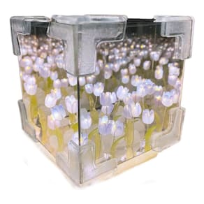 Lâmpada de espelho de luz noturna Tulip Garden DIY 12cm