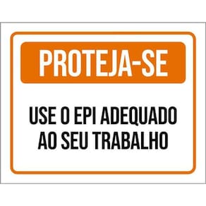 Kit 10 Placas De Proteja-Se Use Epi Adequado 36X46