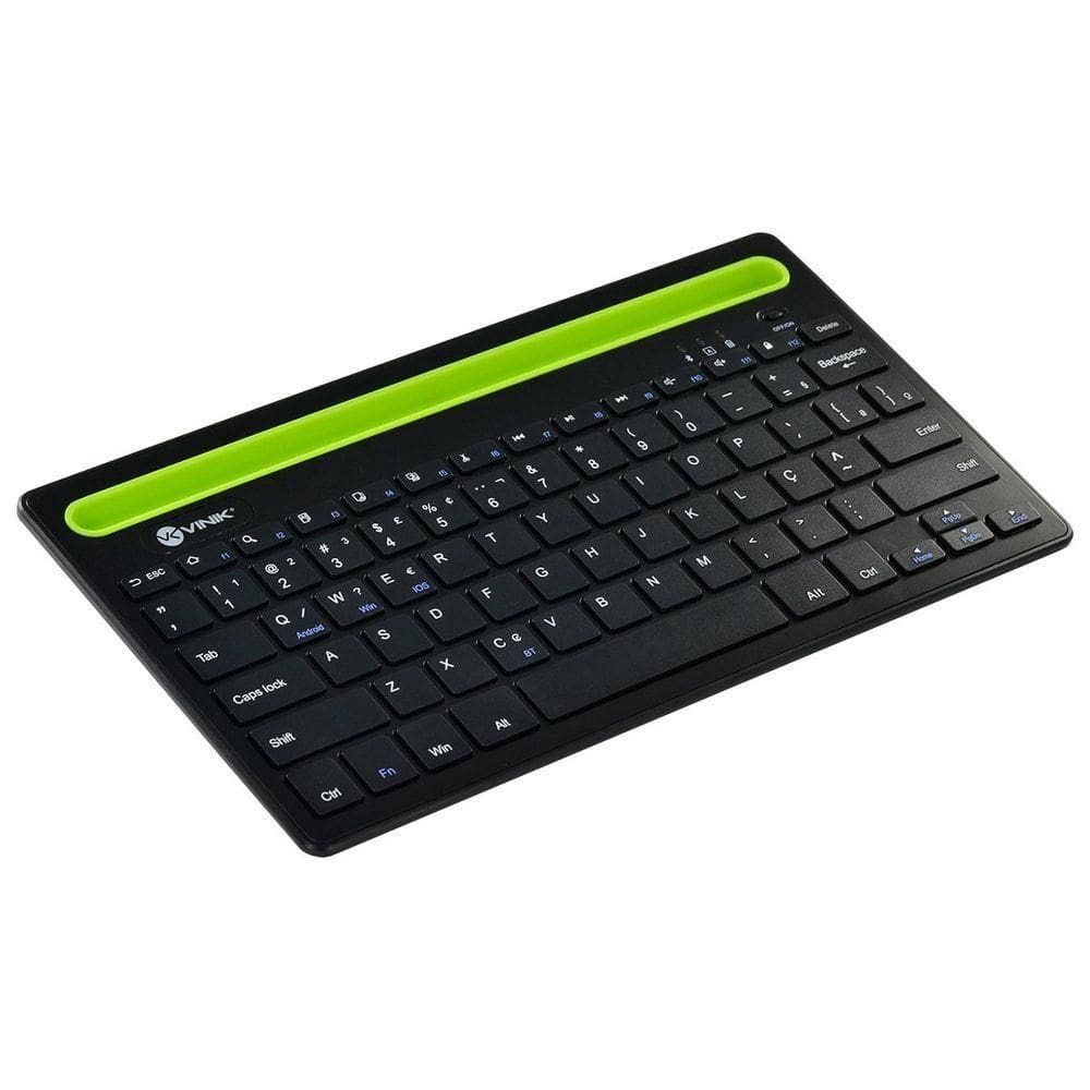 Teclado Sem Fio Bluetooth 3.0 Dynamic Smart Abnt Com Suporte Para Tablet Ou Celular Preto - Dt200