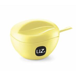 Açucareiro Plástico Para Servir Com Tampa Colher Uz Amarelo