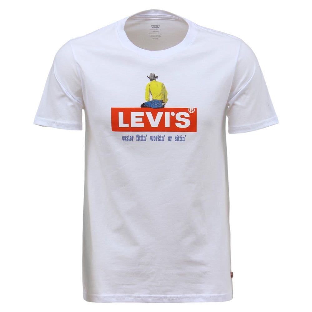 Camiseta Masculina Branca Estampada Levi`s 37206