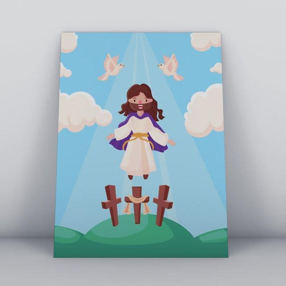 Quadros TAC Religião Cristã 015 - 20x30cm - MDF - Colorido